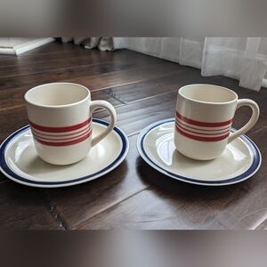 Vintage Striped Farmhouse Stoneware